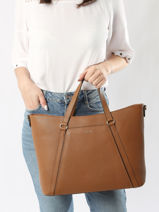 Leather Tradition Tote Bag Etrier Beige tradition ETRA8031-vue-porte