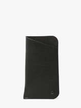 Sunglass Case Madras Leather Etrier Black madras EMAD5017