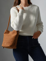 Shoulder Bag Backpack S Cavalier Nubuck Leather Etrier Beige cavalier nubuck ECAN126S-vue-porte