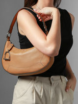 Medium Leather Altesse Shoulder Bag Etrier Yellow altesse EALT017M-vue-porte