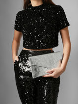 Large Leather Paddock Clutch Bag Etrier Silver paddock EPAD075L-vue-porte