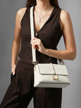 Shoulder Bag M Torsade Leather Etrier White torsade ETOS169M-vue-porte