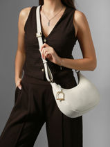 Shoulder Bag Torsade Leather Etrier White torsade ETOS167M-vue-porte
