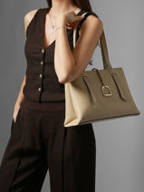 Shoulder Bag Torsade Leather Etrier Beige torsade ETOS173L-vue-porte