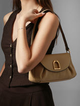 Shoulder Strap Crossbody Bag Shadow Leather Etrier Beige shadow ESHA163S-vue-porte