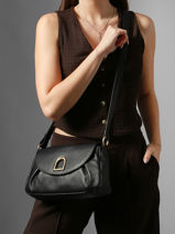 Shoulder Bag Shadow Leather Etrier Black shadow ESHA163M-vue-porte