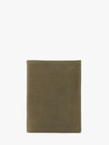 Wallet With Card Holder Oil Leather Etrier Green oil EOIL5016