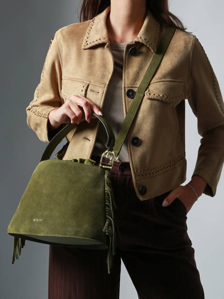 Sac Bandoulière Country Cuir Etrier Vert country ECOU161M vue secondaire 2