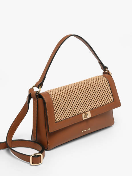 Shoulder Bag Baobab Leather Etrier Beige baobab EBAO185S other view 3