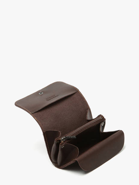 Coin Purse Oil Leather Etrier Brown oil EOIL650 other view 1
